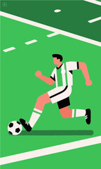 Fototapeta premium soccer player with ball