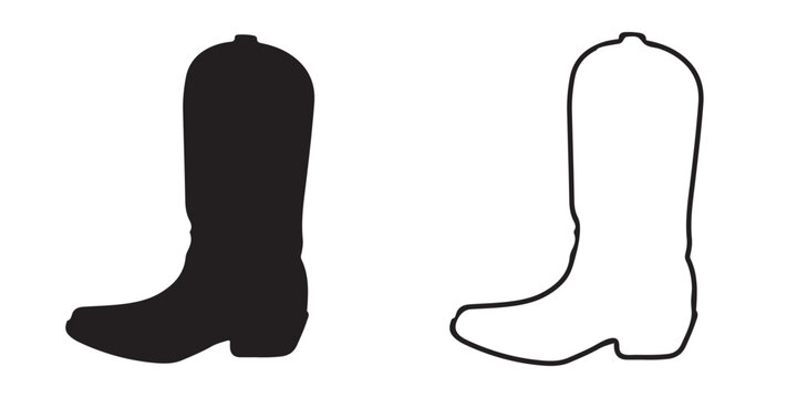 Cowboy Boot silhouette vector illustration