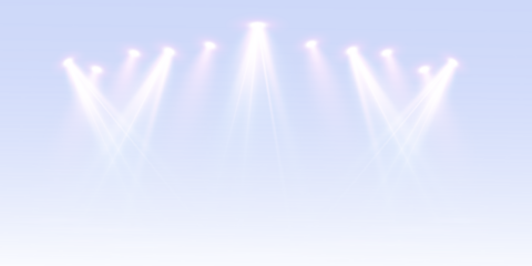 Theatrical pink spotlight beams on a blue stage .PNG overlay