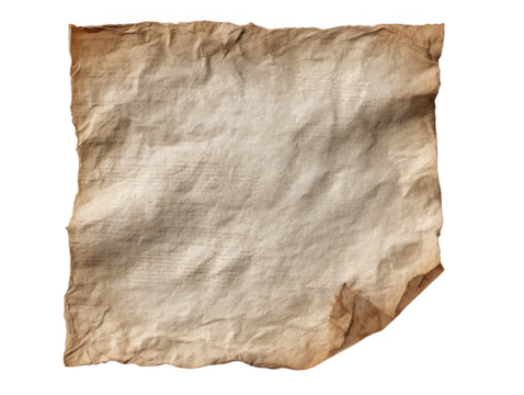 Yellow square paper sheet mockup isolated on transparent background