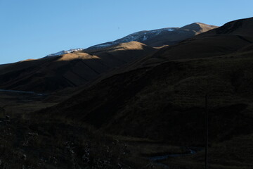sunset in the mountains