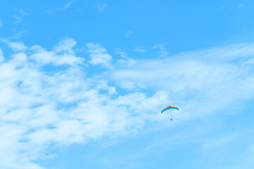 paragliding in the sky