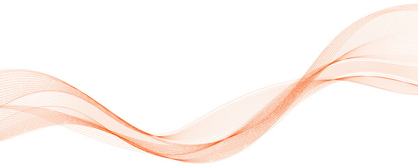 Smooth Flowing Peach Wave Abstract