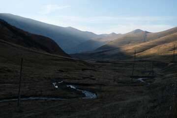 mountains in the morning