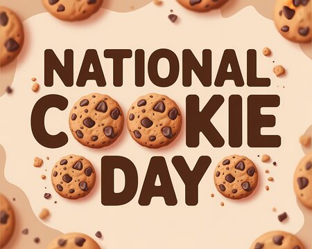 Celebrate national cookie day with delicious treats isolated on white background