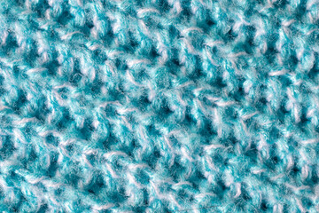 blue woolen material with an interesting pattern