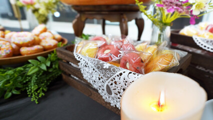 Packaged madeleines neatly arranged for bakery, cafe, and luxury hotel room service