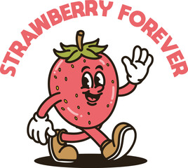 mascot cartoon fruit illustration logo vector