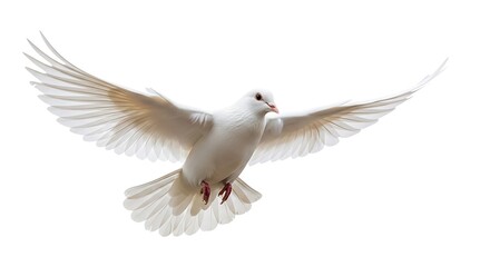 Obraz premium Dove in Flight - A Symbol of Peace and Freedom.