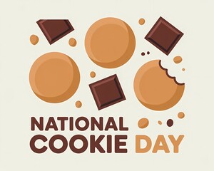 Celebrate national cookie day with tasty cookies and chocolate pieces