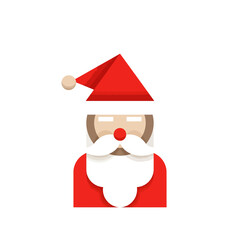 Santa Claus Minimal Poster Vector — Modern Christmas Flat Art