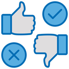 Preferences Blue White Icon Editable Stroke