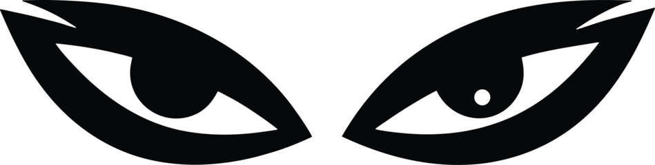 Evil Eyes Vector Icon