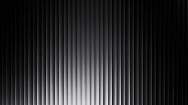 Silver glass gradient grainy effect a minimalist texture glossy metal ribs, Abstract Vertical Lines Background  Ribbed Texture and Gradient Light 4k motion. The elegant interplay of light and shadow