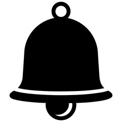 Naklejka premium Illustration of a simple black bell on transparent background silhouette