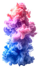 Fototapeta premium Abstract Ink Fluid on Dark Background with Vibrant Pink and Blue Hues