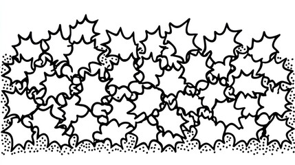 Abstract illustration of spiky leaves arranged in a pattern for design