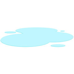 Puddle of Clear Water Vector