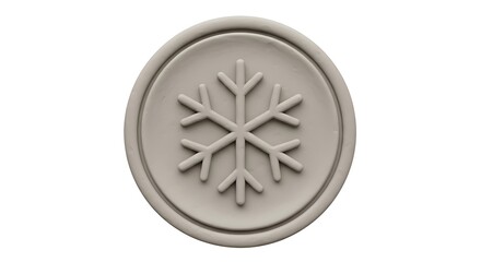 Elegant Snowflake Seal - A Symbol of Winters Beauty and Cold.