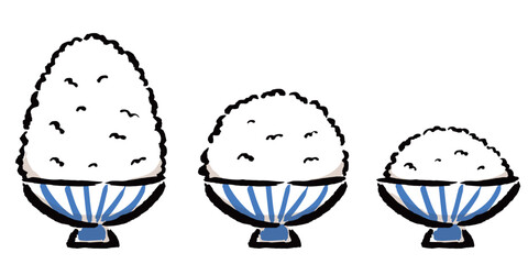 ごはん　特盛り・大盛り・並盛り