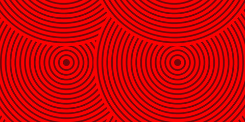 Simple red circle background with dynamic shapes composition of modern abstract design art.