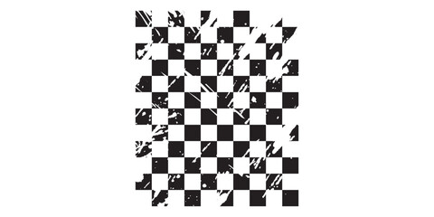 Racing flag grunge design of vector car racing sports, car rally and motocross. vector eps10Print