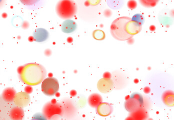 Colorful Bokeh blurred Bokeh overlay png christmas background, Seamless blurred Bokeh dust glowing glittering new year background, transparent background 