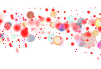 Colorful Bokeh blurred Bokeh overlay png christmas background, Seamless blurred Bokeh dust glowing glittering new year background, transparent background 