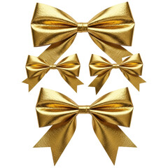 Elegant metallic golden bows perfect for wrapping gifts and festive celebrations