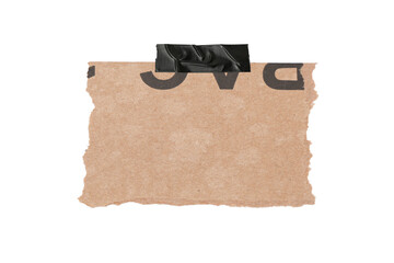 A piece of torn edges paper ripped, Brown notepaper journal sticker, Piece of brown paper isolated on transparent background