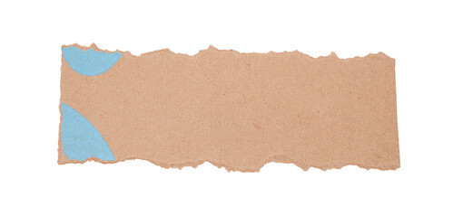 Ripped Torn Paper Piece Isolated Recycled Texture On Transparent Background