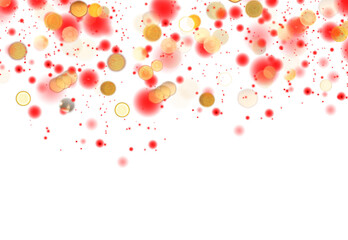 Colorful Bokeh blurred Bokeh overlay png christmas background, Seamless blurred Bokeh dust glowing glittering new year background, transparent background 