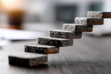 Stone steps leading upward &mdash; progress through consistent daily habits.
