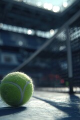 Tennis Ball On Court At Sports Facility