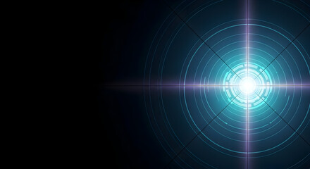 Fototapeta premium Futuristic Abstract Technology Background with Glowing Light and Concentric Circles