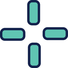 Abstract Geometric Design Teal and Navy Blue Elements on Transparent Background Clean Minimalist Graphic Symbol