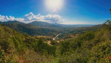 Fototapeta premium Scenic views of mountainous terrain in southern Spain