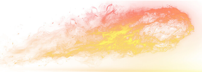 A meteor isolated on white background