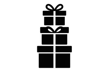Gift stack icon representing celebration, giving, and holiday surprises with transparent background