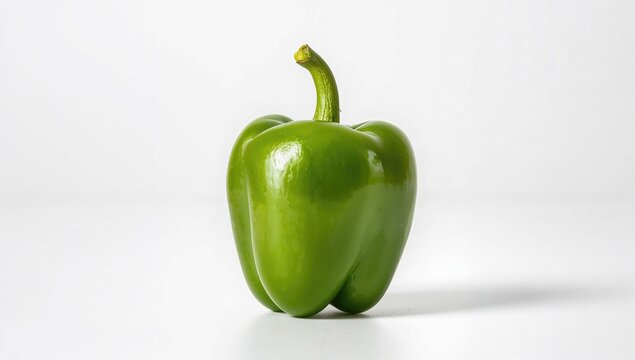Fresh rocoto chili pepper on a white backdrop, known for its heat, culinary use