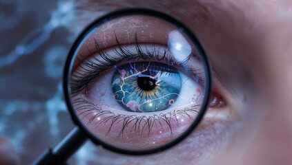 Eye showing science reflection