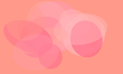 Soft pink and coral overlapping circles abstract background