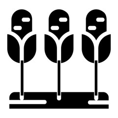 corns vector glyph icon illustration