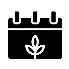 spring calendar glyph icon vector symbol
