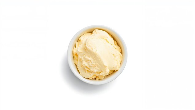 Bakery margarine in a small white bowl, suitable for baking applications