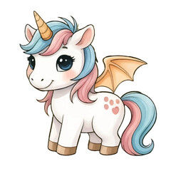 Adorable Chibi Alicorn Character Illustration
