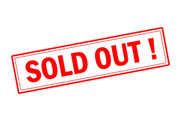 SOLD OUT ! - Red Rubber Stamp with text SOLD OUT ! 
