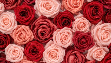 Naklejka premium Artificial roses, vibrant decor for festive celebrations, Valentine's Day