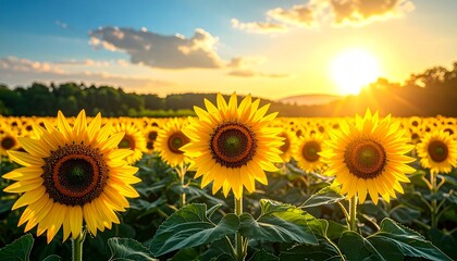 Fototapeta premium sunflower field 