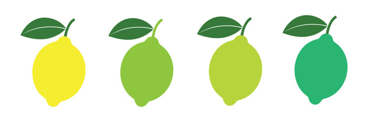 Fresh lemon fruit  silhouette. Citrus isolated on white background. lemon icon for lemonade juice, vitamin C.Ideal for emblem natural product, farmers market, cosmetic. Vector illustration 
